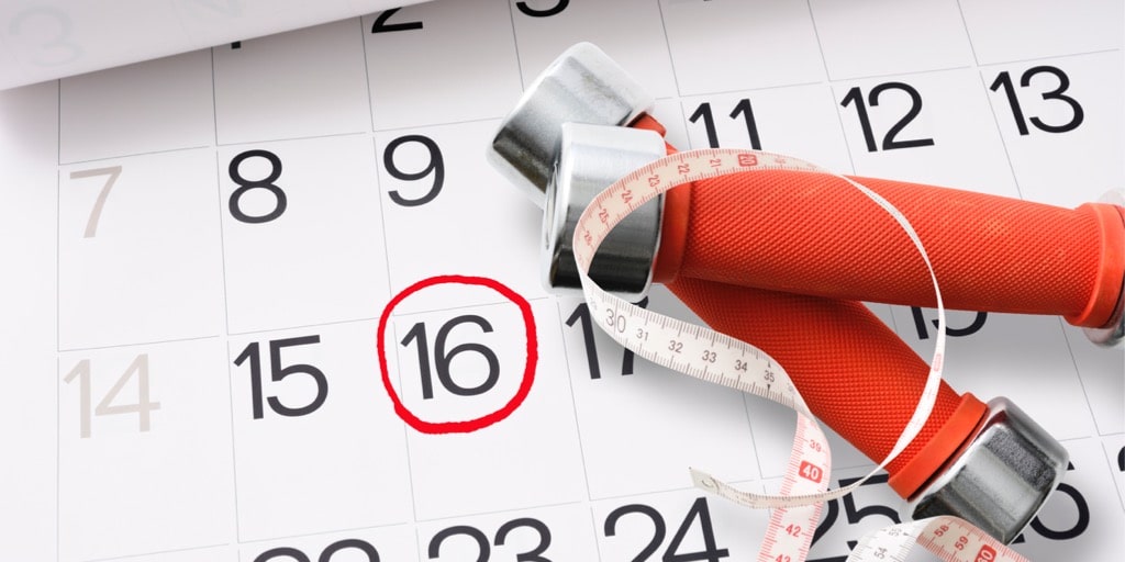 Kalender: Hold faste to dage om ugen på 5:2-diæt
